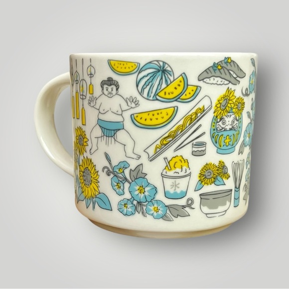 Japan Summer Yellow Travel Starbucks Been There Mug 14oz Collectible Souvenirs - Picture 11 of 16